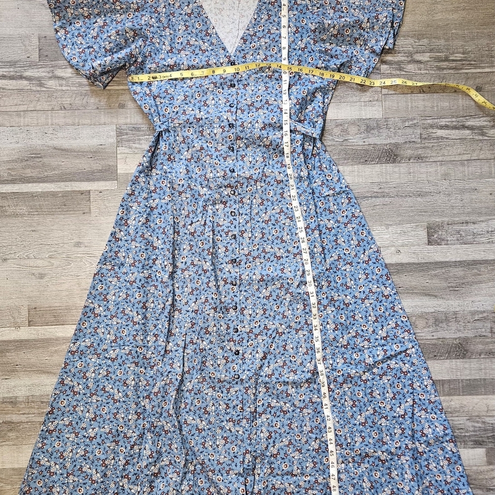 💚Atèlette Flare Dresses Floral Size 38 V Neck Vintage Style 💛🩷 - Picture 6 of 6